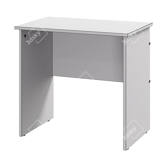 MARREN White Computer Desk 3D model image 2