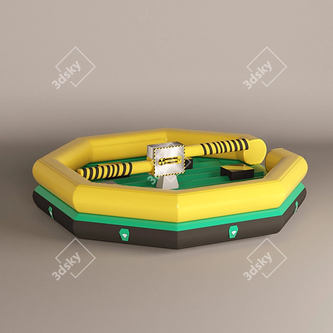 Wooden Trampoline: Natural Fun! 3D model image 1