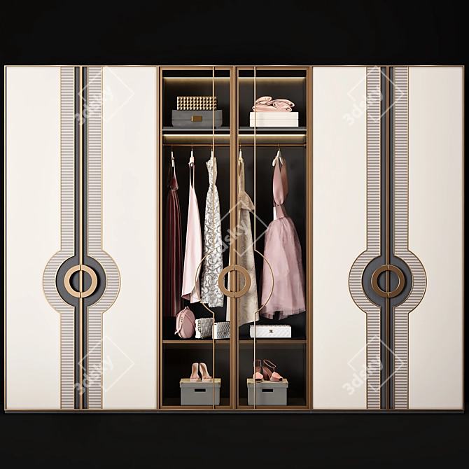 Neoclassic Wardrobe - Elegant and Versatile 3D model image 1