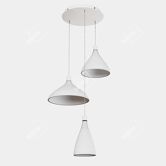 Elegant Swell Chandelier by Pablo Designs 3D model image 5