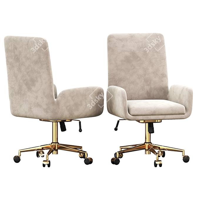 Modern MidMod Manager Chair 3D model image 5