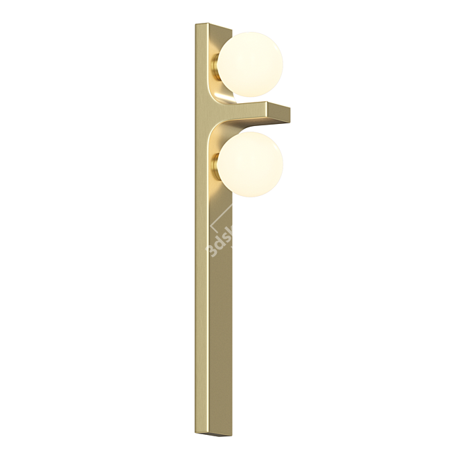 Stylish Glass Wall Lamp 3D model image 2