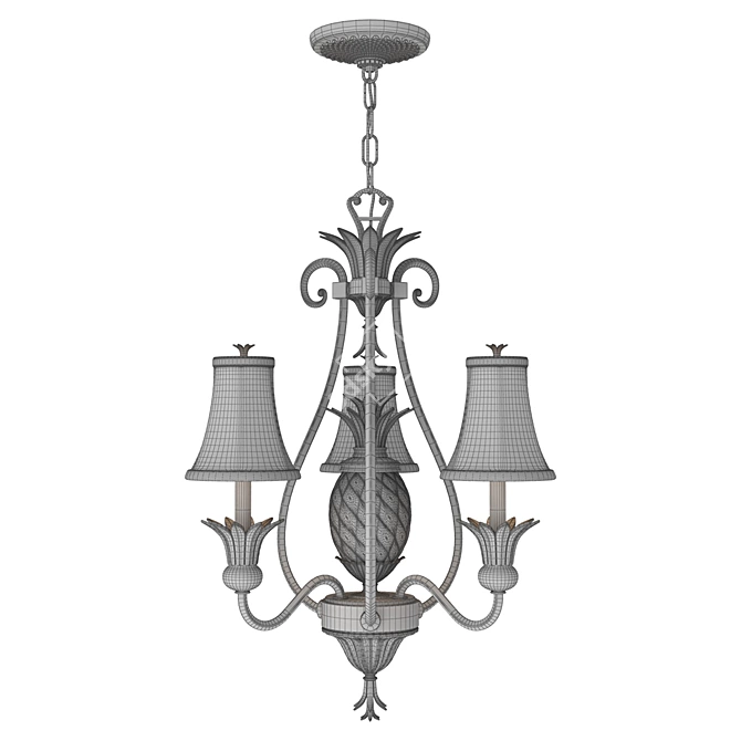 Hinkley Plantation Bronze Chandelier 3D model image 2