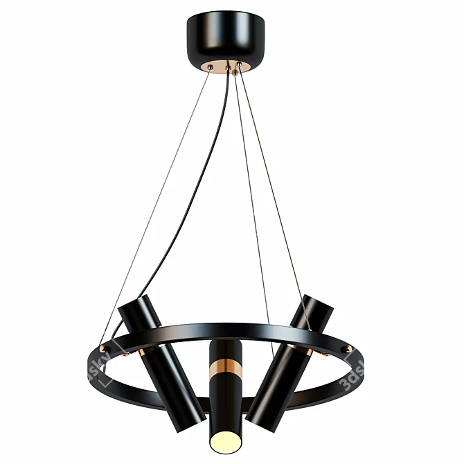 Modern Creative Loft Chandelier 3D model image 1