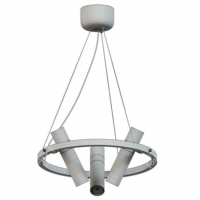 Modern Creative Loft Chandelier 3D model image 2