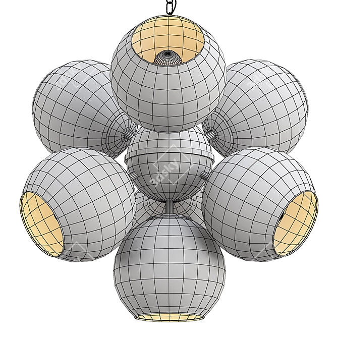 Elegant Schoppen Pendant Light 3D model image 2