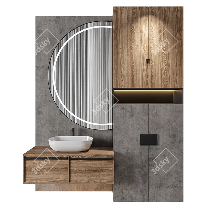 Luxury Bathroom 33: Elegant Design & Detailed Textures 3D model image 1