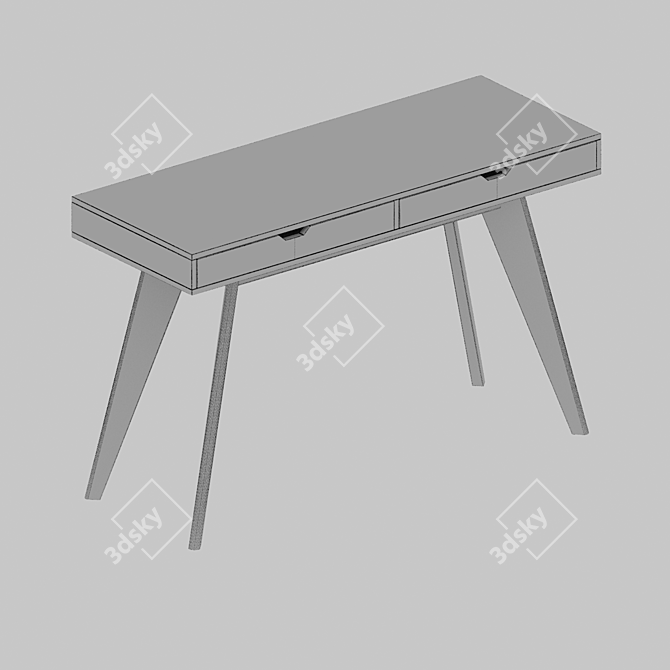 Elegant Crimson Console Table 3D model image 3