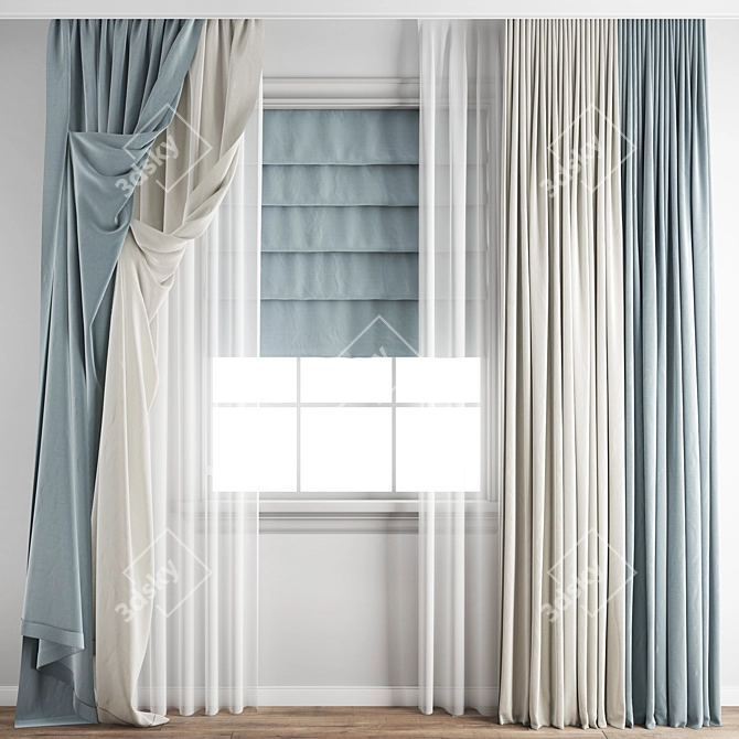 Polygonal Model Curtain Kit 3D model image 6