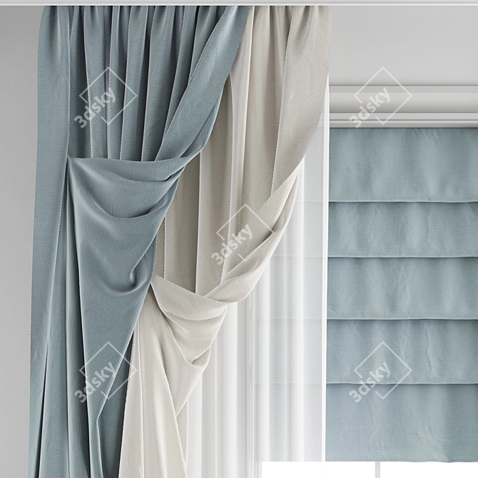 Polygonal Model Curtain Kit 3D model image 7