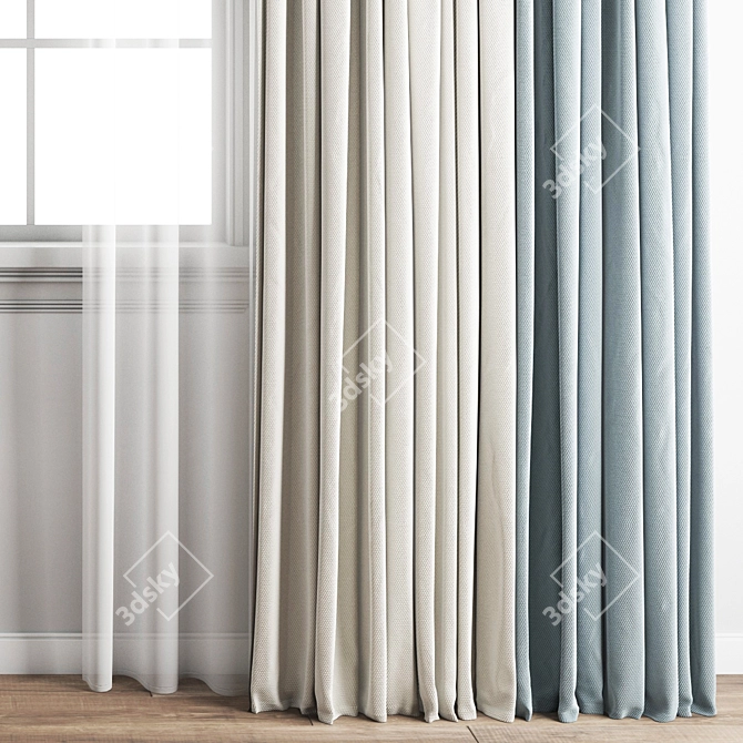 Polygonal Model Curtain Kit 3D model image 8