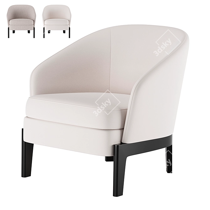 Modern Chelsea Armchair by Molteni&C 3D model image 1