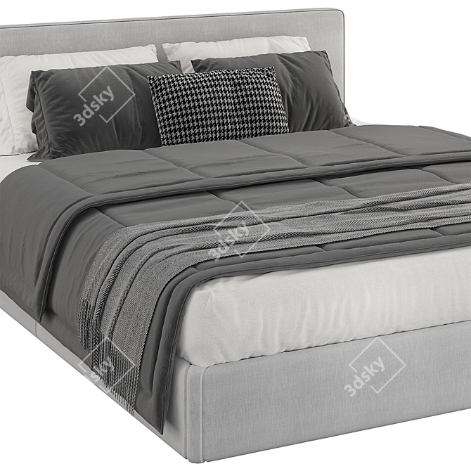 Modern Design Minotti Andersen Bed 3D model image 2