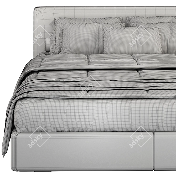 Modern Design Minotti Andersen Bed 3D model image 4