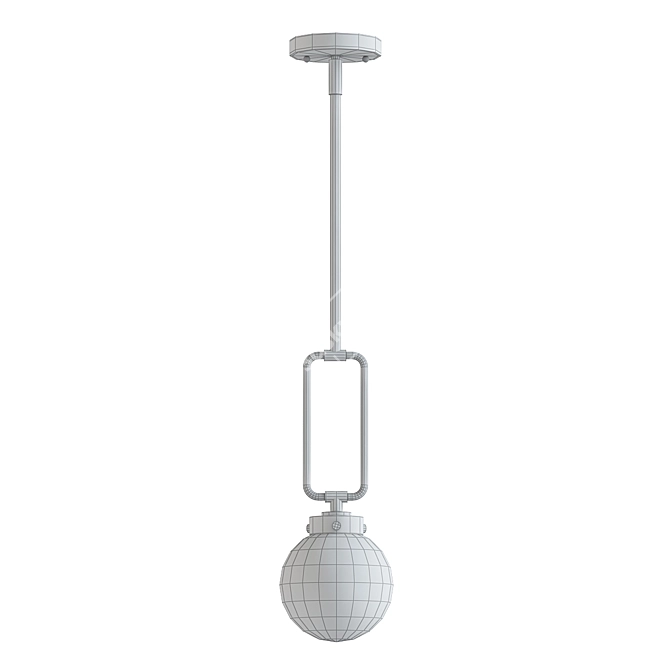 Modern Mini Glass Globe Pendant 3D model image 2