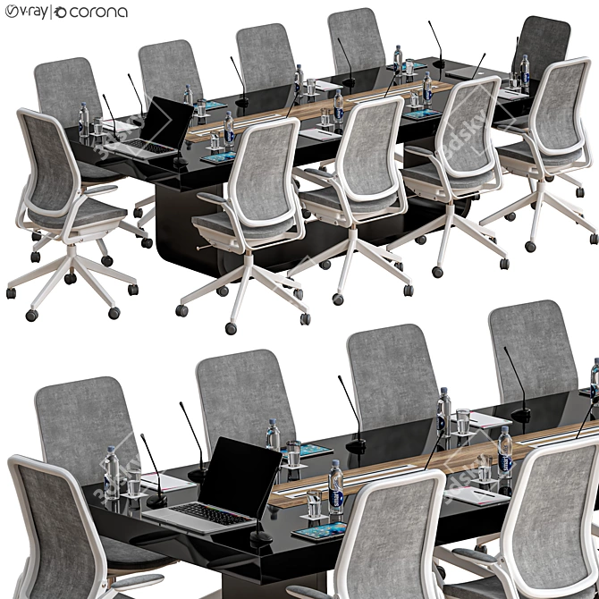 Modern Conference Table 23 3D model image 1