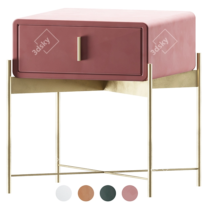 Modnodesign Velvet Dresser Set 3D model image 4