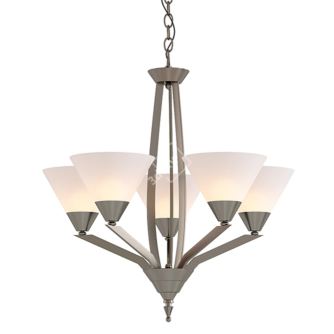 Elegant Tribecca 5-Light Chandelier 3D model image 1