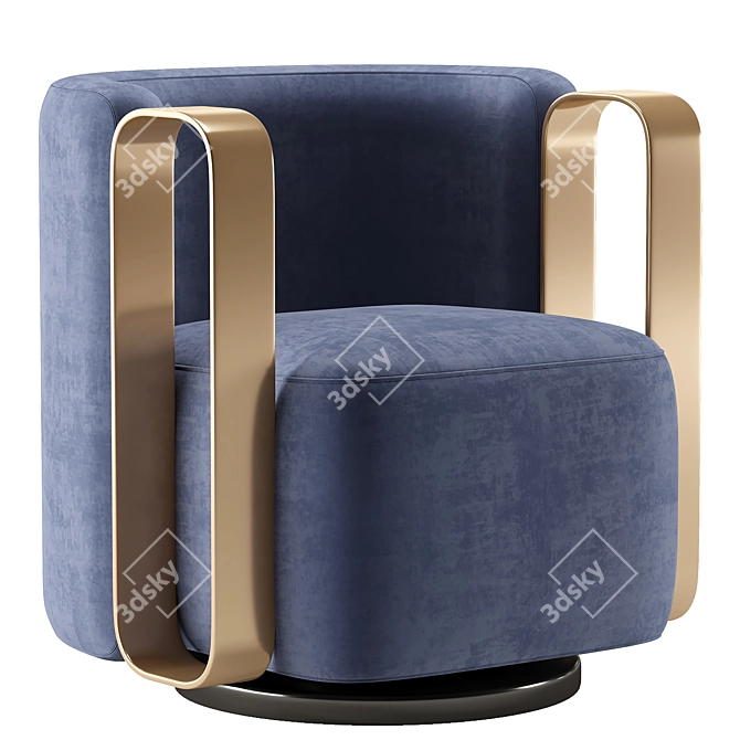 Elegant Kelly Bracelet Armchair: Perfect Blend of Style and Comfort 3D model image 2