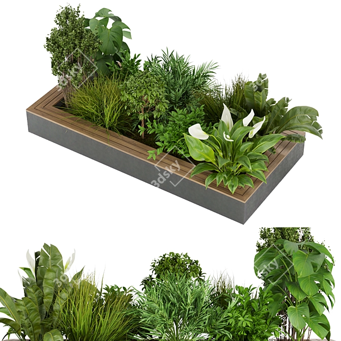 Leafy Delight: Collection Plant Vol. 313 Outdoors 3D model image 1