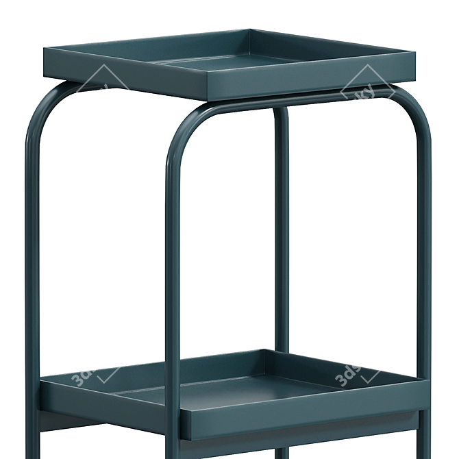 HÜBSCH Metal Side Table: Sleek Style 3D model image 2