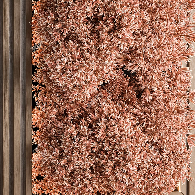 Pink Metal Frame Vertical Garden 3D model image 3