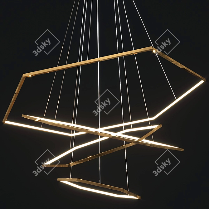 Elegant Vesanto Pendant Lamp 3D model image 1