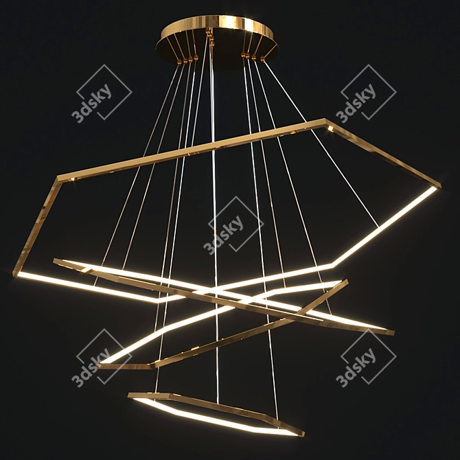 Elegant Vesanto Pendant Lamp 3D model image 2