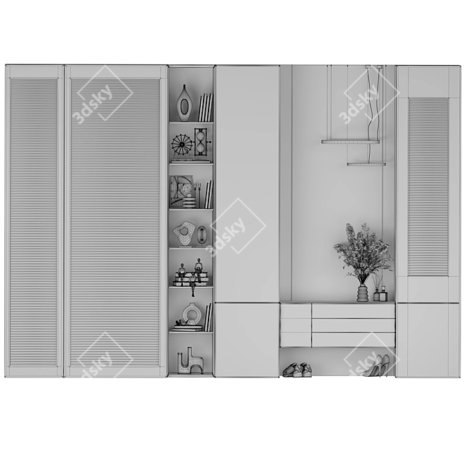 Modern Hallway Set 12: Stylish & Functional 3D model image 3