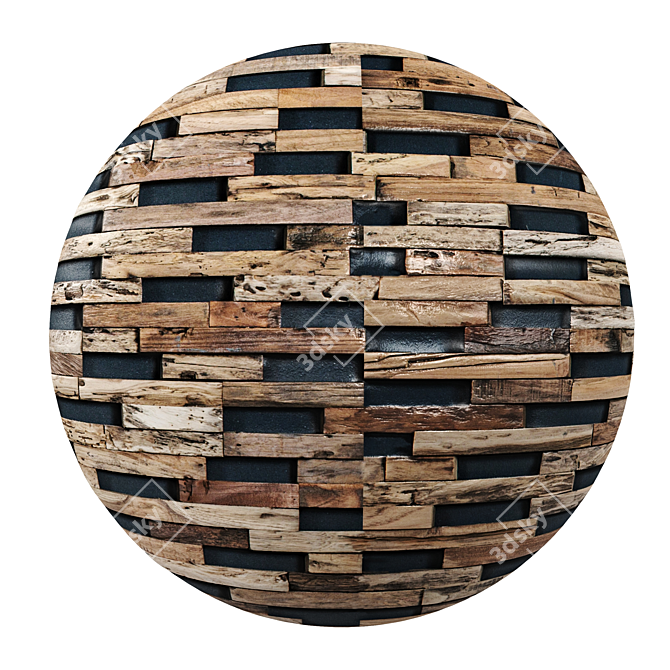 Wonderwall Studios Wood Wall - PBR Material 3D model image 1