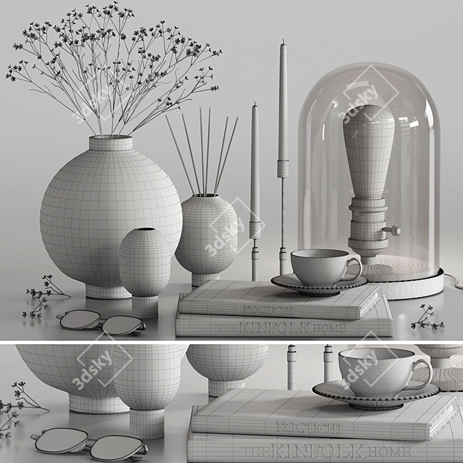 Chic Office Decorative Set 3D model image 4