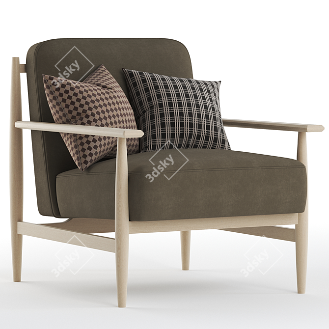 MG12 GAIA Armchair: Elegant and Comfortable 3D model image 1