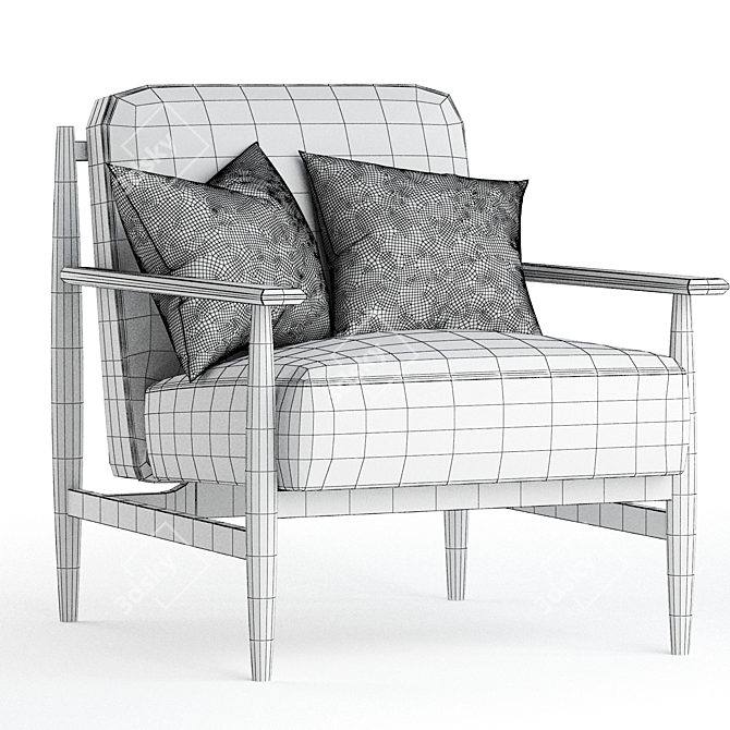 MG12 GAIA Armchair: Elegant and Comfortable 3D model image 4