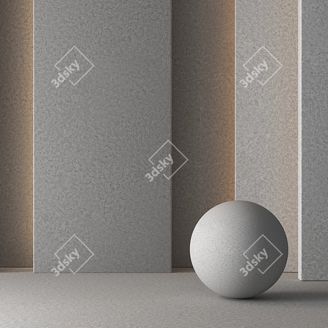 Seamless Concrete Material 21 3D model image 1