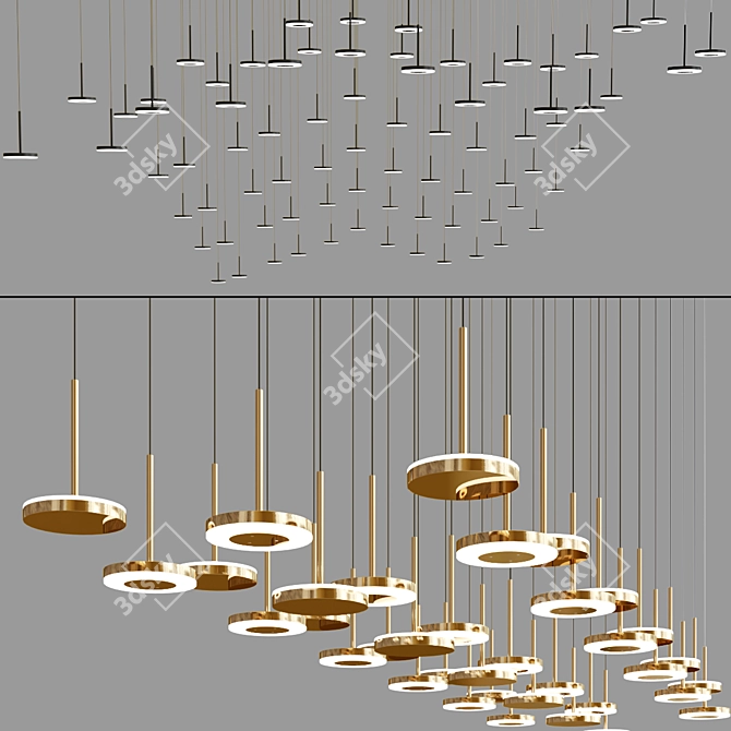 Elegant Bella Pendant Lamp: Timeless Beauty 3D model image 2