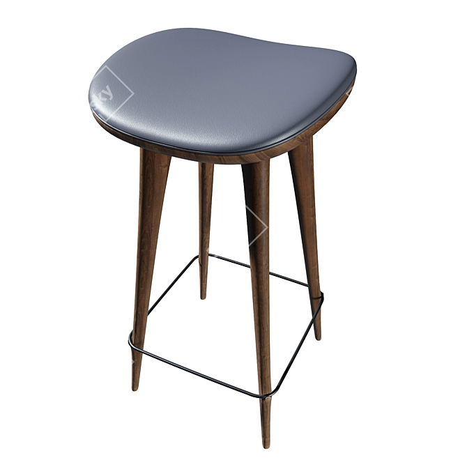 Elegant Avian Barstool 3D model image 4