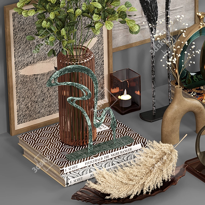 Elegant Decorative Set (Vray & Corona) 3D model image 11