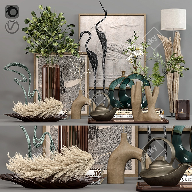 Elegant Decorative Set (Vray & Corona) 3D model image 14