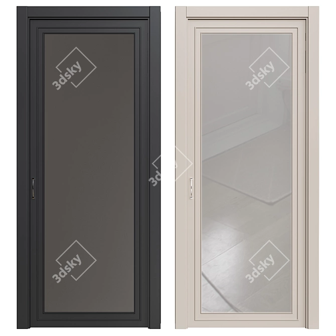 Modern 3D Door Model 3D model image 1