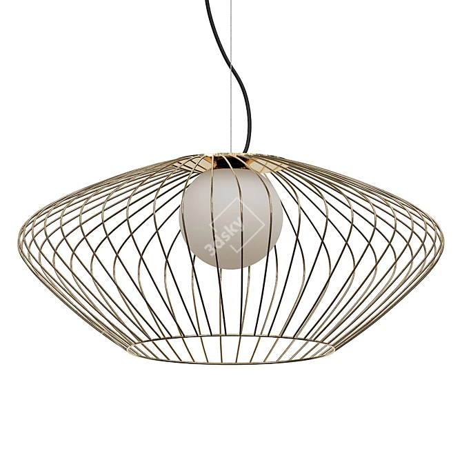 Minimalist Plec Pendant Lamp 3D model image 1