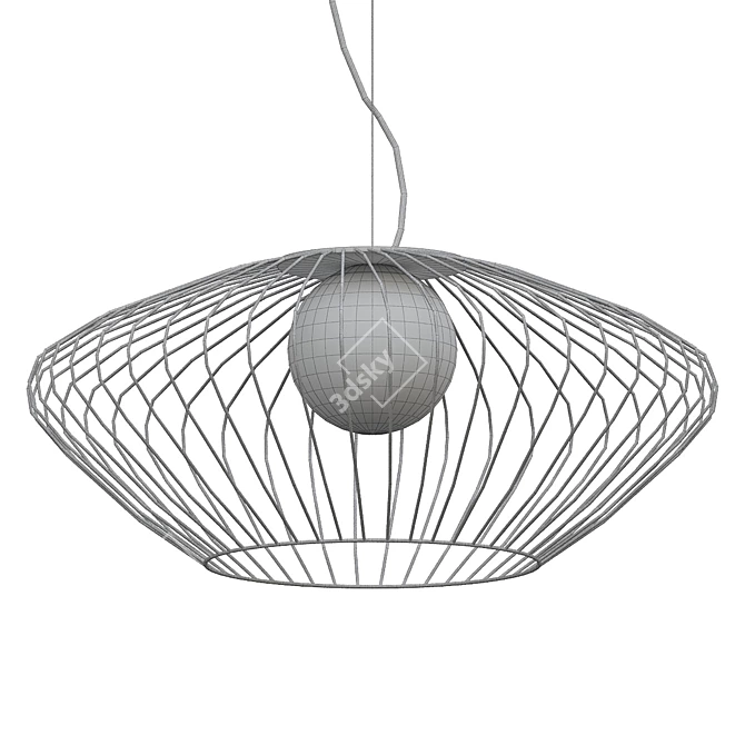 Minimalist Plec Pendant Lamp 3D model image 2