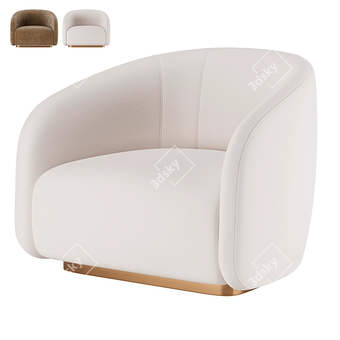 Luxury Fendi Casa Fanny Armchair 3D model image 1