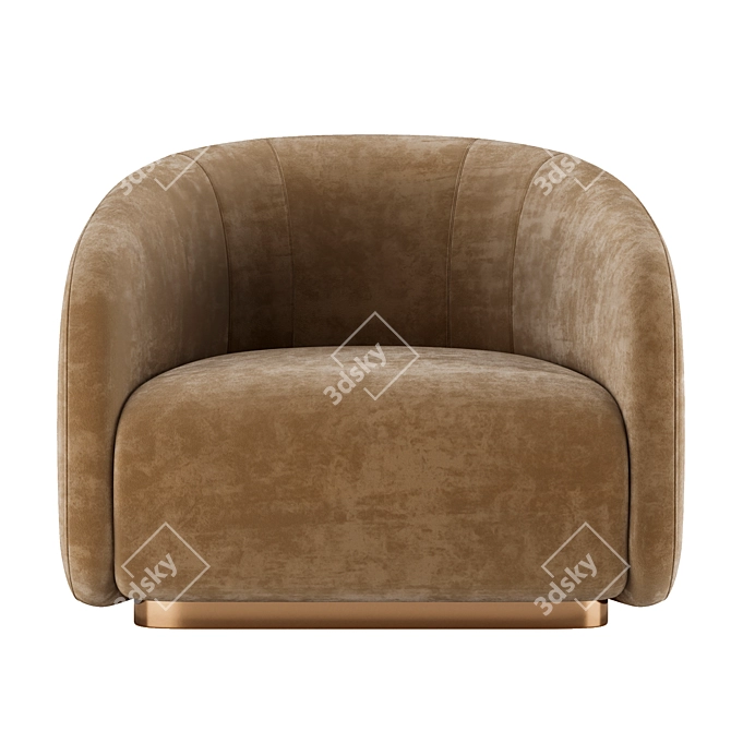 Luxury Fendi Casa Fanny Armchair 3D model image 5