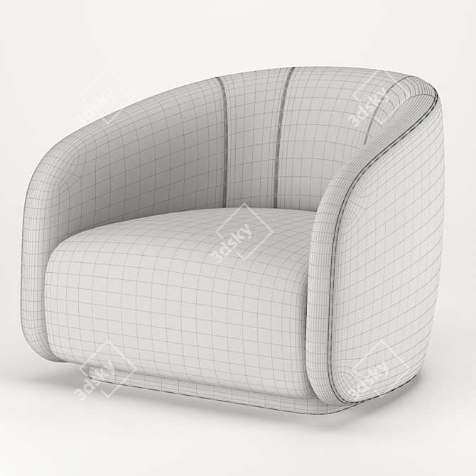 Luxury Fendi Casa Fanny Armchair 3D model image 7