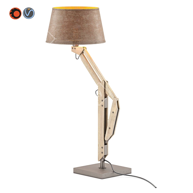 Elegant Thea Table Lamp 3D model image 4