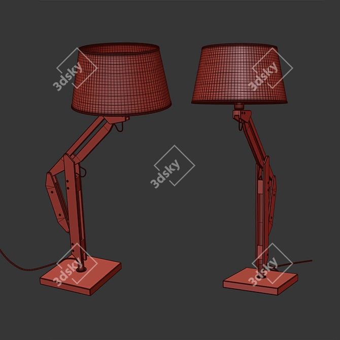 Elegant Thea Table Lamp 3D model image 5