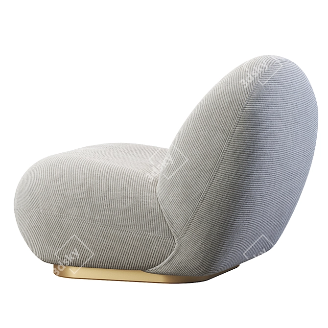 Gubi Pacha Modern Lounge Chair 3D model image 5