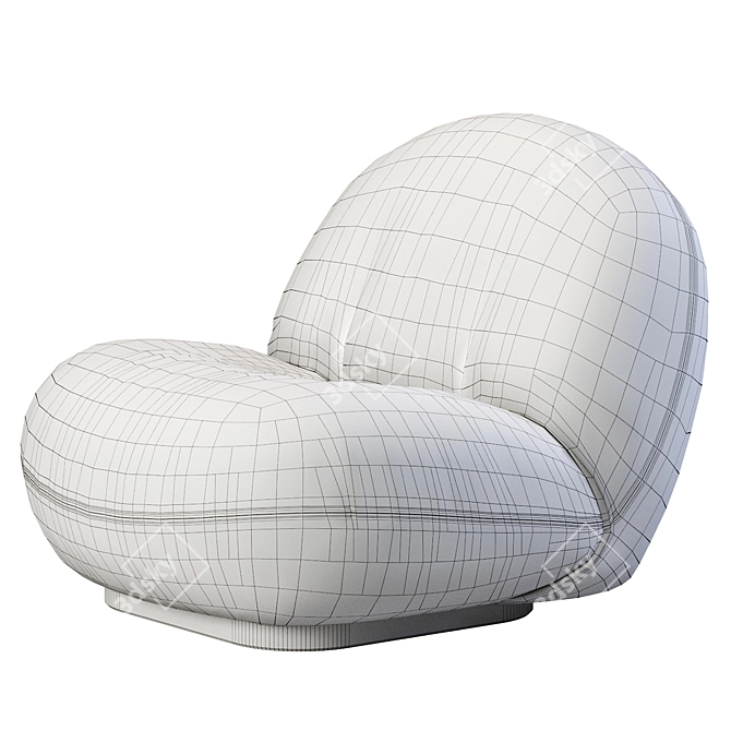 Gubi Pacha Modern Lounge Chair 3D model image 6