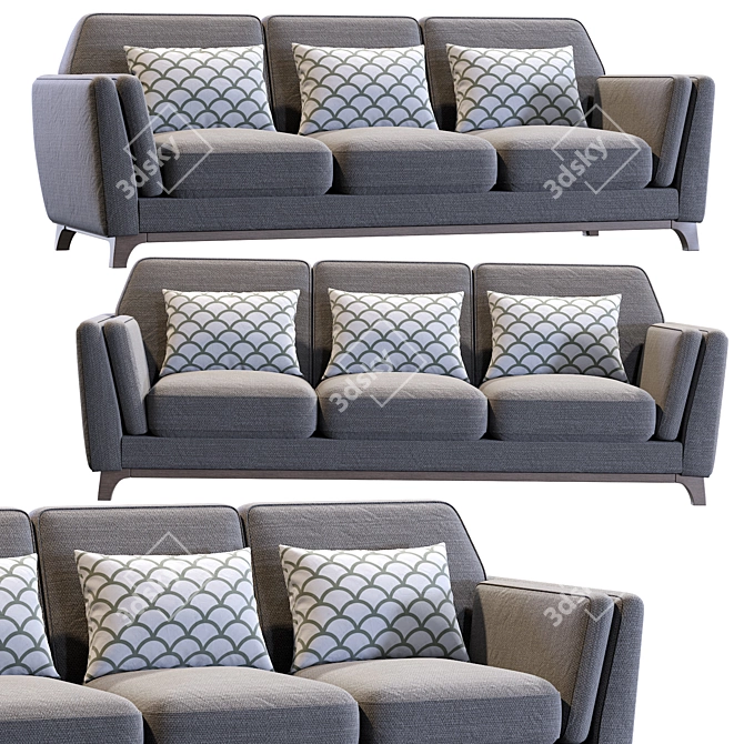 Ceni Volcanic Sofa: Modern Comfort by Article 3D model image 2