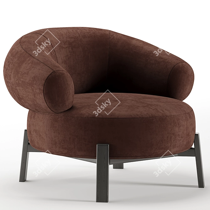 Romola Occasional Chair: Versatile Elegance for Any Space 3D model image 2